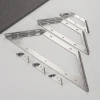 Stainless steel multi-functional corner code, three-sided fixed bed corner support, furniture table and chair connection parts, layer board support, trapezoidal hanging code Application Scenario